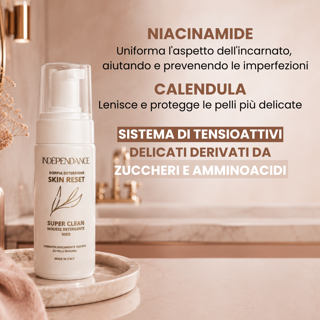 Super Clean Delicata - Mousse Detergente Viso con Niacinamide