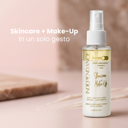 Filter On Spray Viso - Skincare + Fissante Make Up Bifasico