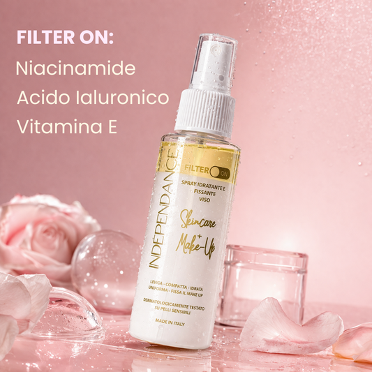 Filter On Spray Viso - Skincare + Fissante Make Up Bifasico